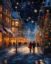 Afbeelding in Gallery-weergave laden, Diamond Painting - Sterrenrijke Kerstwandeling