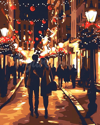 Diamond Painting - Romantische Kerstnacht