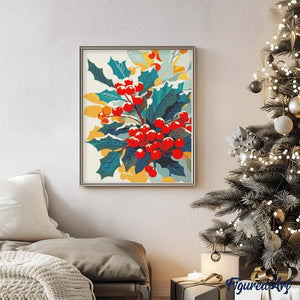 Diamond Painting - Besneeuwde Hulst