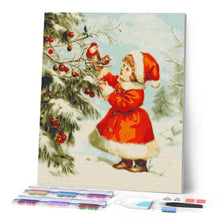 Afbeelding in Gallery-weergave laden, Diamond Painting - Schattig Kerstmeisje 2