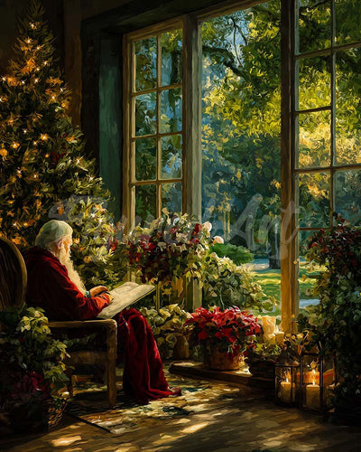 Diamond Painting - Rustig Moment van de Kerstman