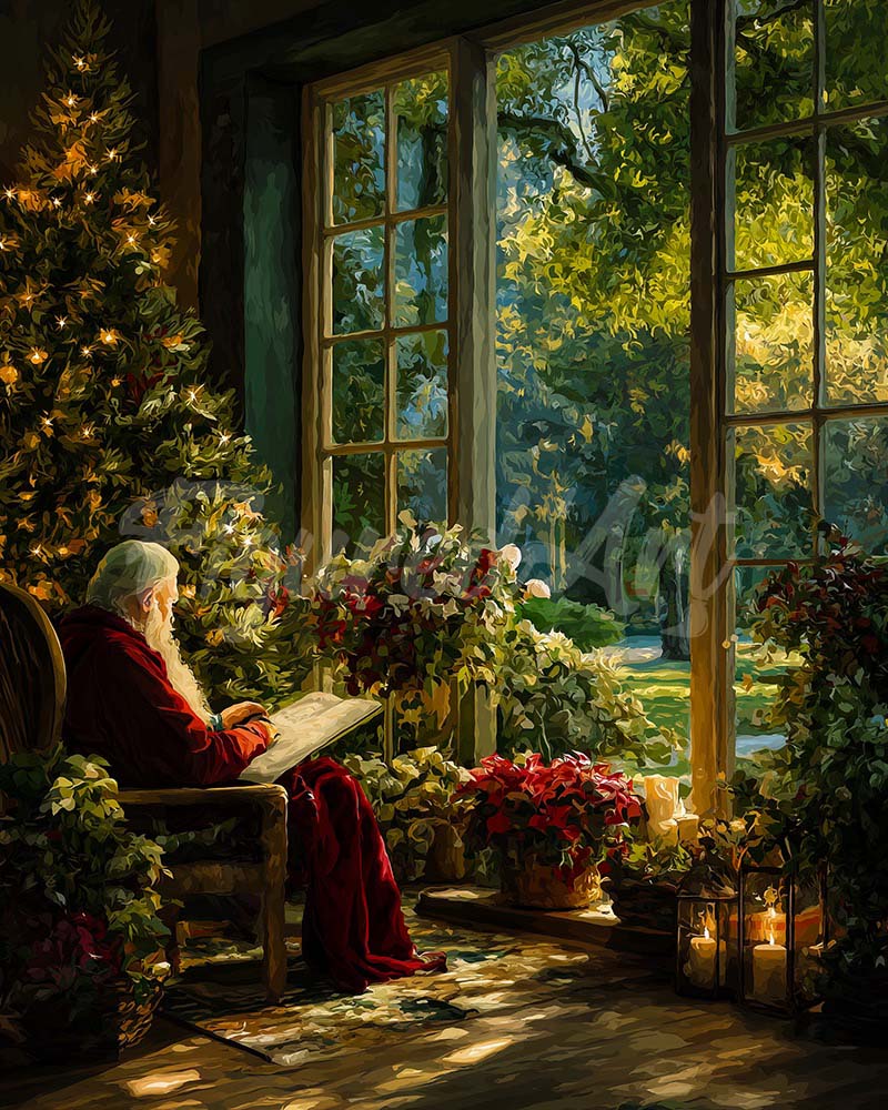 Diamond Painting - Rustig Moment van de Kerstman