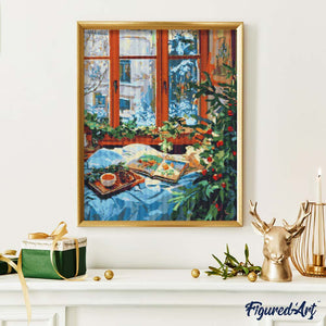 Diamond Painting - Knusse Winter in Bed