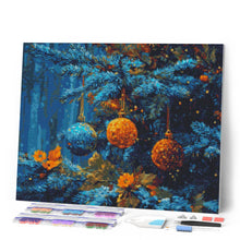 Afbeelding in Gallery-weergave laden, Diamond Painting - Blauwe Spar en Ballen