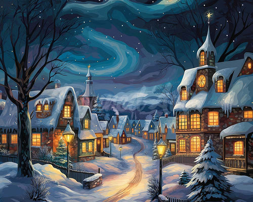 Diamond Painting - Sterrenkerstdorp