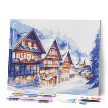 Afbeelding in Gallery-weergave laden, Diamond Painting - Besneeuwd Dorp in Aquarel