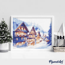 Afbeelding in Gallery-weergave laden, Diamond Painting - Besneeuwd Dorp in Aquarel