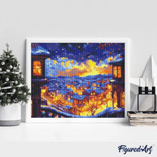 Afbeelding in Gallery-weergave laden, Diamond Painting - Verlichte Winternacht