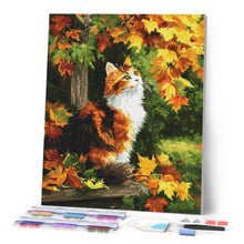Afbeelding in Gallery-weergave laden, Diamond Painting - Lapjeskat in de herfst