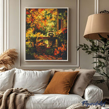 Afbeelding in Gallery-weergave laden, Diamond Painting - Schattige wasbeer in de herfst