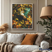 Afbeelding in Gallery-weergave laden, Diamond Painting - Adelaar tussen gouden bladeren