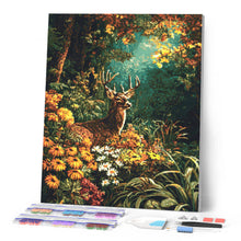 Afbeelding in Gallery-weergave laden, Diamond Painting - Hert tussen herfstbloemen