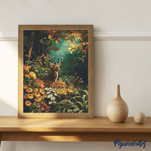 Afbeelding in Gallery-weergave laden, Diamond Painting - Hert tussen herfstbloemen