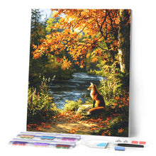 Afbeelding in Gallery-weergave laden, Diamond Painting - Rode vos bij de rivier