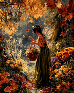 Diamond Painting - Fee van de herfsttuin