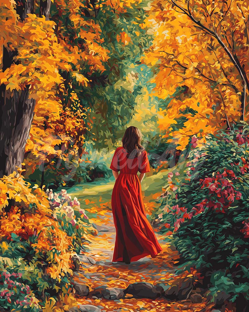 Diamond Painting - Dame in rood