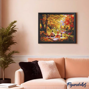 Diamond Painting - Herfstpicknick met familie