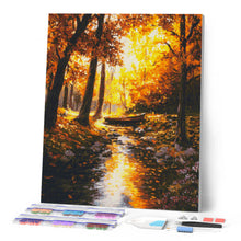Afbeelding in Gallery-weergave laden, Diamond Painting - Gouden herfststroom