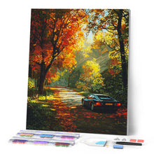 Afbeelding in Gallery-weergave laden, Diamond Painting - Gouden reis over de weg