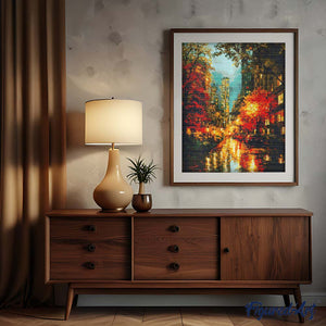 Diamond Painting - Stadslichten in de herfst