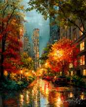 Afbeelding in Gallery-weergave laden, Diamond Painting - Stadslichten in de herfst