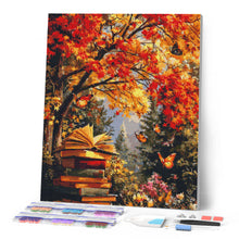 Afbeelding in Gallery-weergave laden, Diamond Painting - Lezen met vlinders