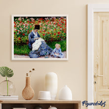 Afbeelding in Gallery-weergave laden, Diamond Painting - Camille Monet en een kind in de tuin van de kunstenaar in Argenteuil - Monet