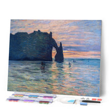Afbeelding in Gallery-weergave laden, Diamond Painting - Klif bij Étretat, zonsondergang - Monet