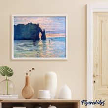 Afbeelding in Gallery-weergave laden, Diamond Painting - Klif bij Étretat, zonsondergang - Monet