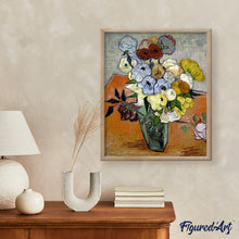Afbeelding in Gallery-weergave laden, Diamond Painting - Natura morta: vaso con rose e anemoni - Van Gogh