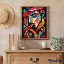 Afbeelding in Gallery-weergave laden, Diamond Painting - Gedurfd Abstract Sax Man