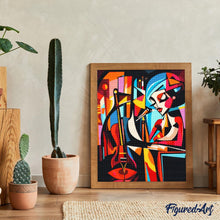 Afbeelding in Gallery-weergave laden, Diamond Painting - Gedurfd Abstract Jazzzanger(es)