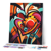Afbeelding in Gallery-weergave laden, Diamond Painting - Gedurfd Abstract Hart Tandwielen