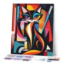 Afbeelding in Gallery-weergave laden, Diamond Painting - Gedurfd Abstract Kat