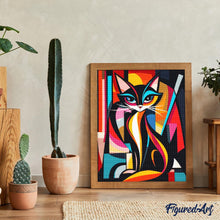 Afbeelding in Gallery-weergave laden, Diamond Painting - Gedurfd Abstract Kat