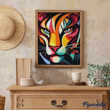 Afbeelding in Gallery-weergave laden, Diamond Painting - Gedurfd Abstract Tijger 1