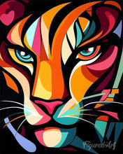 Afbeelding in Gallery-weergave laden, Diamond Painting - Gedurfd Abstract Tijger 1