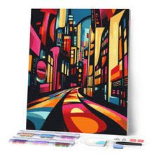 Afbeelding in Gallery-weergave laden, Diamond Painting - Gedurfd Abstract Nachtstad
