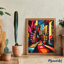 Afbeelding in Gallery-weergave laden, Diamond Painting - Gedurfd Abstract Nachtstad