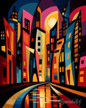 Afbeelding in Gallery-weergave laden, Diamond Painting - Gedurfd Abstract Wolkenkrabbers