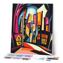 Afbeelding in Gallery-weergave laden, Diamond Painting - Levendig Abstracte Stad