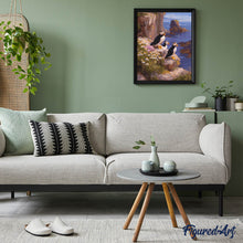 Afbeelding in Gallery-weergave laden, Diamond Painting - Papegaaiduiker zonsondergang kliffen