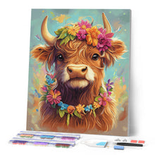 Afbeelding in Gallery-weergave laden, Diamond Painting - Schotse Hooglander: Tuinkoningin
