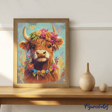 Afbeelding in Gallery-weergave laden, Diamond Painting - Schotse Hooglander: Tuinkoningin