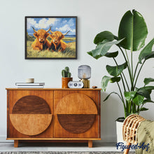 Afbeelding in Gallery-weergave laden, Diamond Painting - Schotse Hooglander in het Gouden Veld
