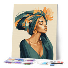 Afbeelding in Gallery-weergave laden, Diamond Painting - Vrouw met bloemenhoofddoek