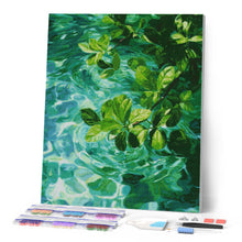 Afbeelding in Gallery-weergave laden, Diamond Painting - Bladeren op kristalhelder water