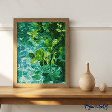 Afbeelding in Gallery-weergave laden, Diamond Painting - Bladeren op kristalhelder water