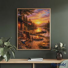 Afbeelding in Gallery-weergave laden, Diamond Painting - Gouden uur aan het meer