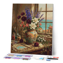 Afbeelding in Gallery-weergave laden, Diamond Painting - Mediterrane bloemenharmonie